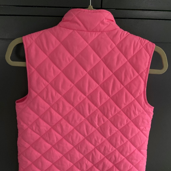 Girls JCREW Crew Cuts Pink Quilted Vest - Picture 3 of 3